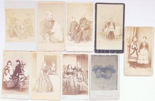 1860-1896 Régi fényképek:Társasképek (9db)