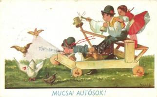 Mucsai autósok, magyar folklór, humor / Hungarian folklore, humour s: Bernáth (Rb)