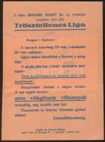 cca 1930 A Tröszt Ellenes Liga szórólapja, a vezető aláírásával.