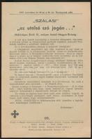 1937 Szálasi Ferenc: Az utolsó szó jogán c. röplapja