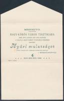 1899 Nagykőrös meghívó a város tiszti karának nyári mulatságára