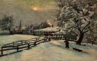 5 db RÉGI motívumlap; művész / 5 old motive cards; art