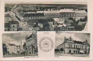 1938 Beregszász, Horthy Miklós út, Royal szálloda; Fenyves Andor kiadása 'Beregszász visszatért' / streets, hotel; anniversary postcard