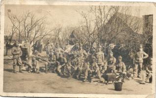 1915 WWI K.u.K. military, camp, group photo (EB)