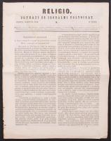 1854 Religio Egyházi és Irodalmi Folyóirat, II. félév. pp.:8, 32x24cm