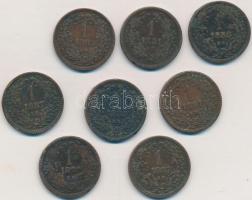 1879KB-1891KB 1kr Cu (8x) T:2-,3