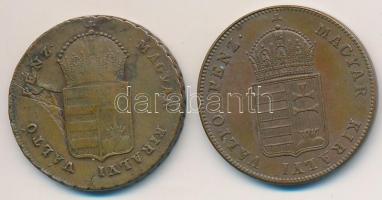 1848. 1kr Cu + 1849NB 1kr Cu T:2-,3