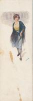 Mini italian art postcard (4.5 * 14 cm) (fl)