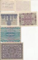 Ausztria 1922. 1K + 2K + 10K + 20K + 100K + 1000K (2x) T:II,III
Austria 1922. 1 Krone + 2 Kronen + ...
