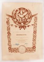 cca 1950-1970 4 db szocreál oklevél, kissé szakadozott széllel