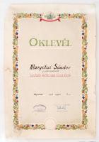 cca 1950-1970 4 db szocreál oklevél, kissé szakadozott széllel