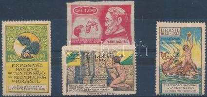 4 db régi brazil bélyegkiállítási levélzáró