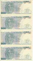 Lengyelország 1986. 200Zl (10x), közte 4db és 5db sorszámkövető T:II,II-
Poland 1986. 200 Zlotych (...