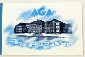AGA Automobil-vertriebs-gesellschaft, német nyelvű autós prospektus /  Automobile brochure in German
