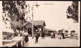 cca 1900 Siófoki életképek 10 db, képeslap méretű képet tartalmazó leporelló szép állapotban