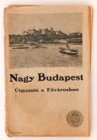Horváth E. János: Nagy Budapest. Útmutató a székesfővárosban. Budapest, 1910. Stephaneum ny. 200 p. 1 kih. térkép (272x367 mm, Nyomt. Kellner és Mohrlüder, Bp.) Szövegközti képekkel illusztrálva. Kiadói, illusztrált papírborítóban,  szétvált állapotba, hátsó borító nélkül