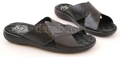 Duendy papucs pár (46-os méret), bőr, jó állapotban