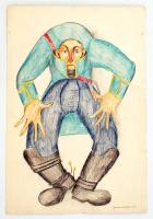 Jelzés nélkül: Anton Antonovics, grafika, papír, 41x28cm