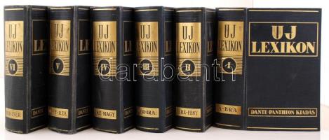 Dormándi László, Juhász Vilmos: Uj lexikon - A tudás ls a gyakorlati élet egyetemes enciklopédiája 6 kötetben. I.-VI. kötet. Komplett. Aranyozott egészvászon kötésben, jó állapotban