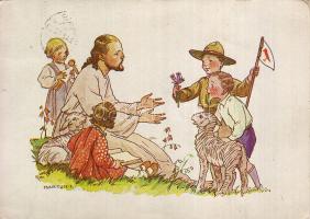 Márton szignós cserkészlap