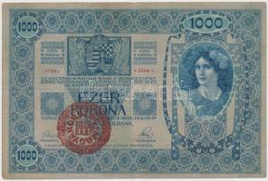 1902. 1000K piros "MAGYARORSZÁG" felülbélyegzéssel T:III