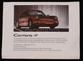 1989 Porsche modell bemutató, kihajtató nagyméretű poszter, svéd nyelven