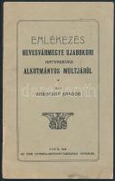 Babocsay Sándor: Emlékezés Hevesvármegye ujabbkori hatvanéves alkotmányos múltjáról. Eger, 1928. Egri nyomda. 28p.
