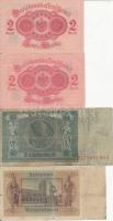 Német Birodalom 1914. 2M (3x) + Weimari Köztársaság 1929. 10M + 20M + Német 3. Birodalom 1942. 5M T:...