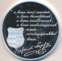 Kósa István (1953-) DN "Kossuth Lajos" Ag emlékérem tokban, tanúsítvánnyal (31,12g/0.999/4...