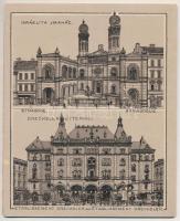 Régi fedőlap és impresszum nélküli Budapesti nyomtatvány,egy oldal elvált, 85x13cm