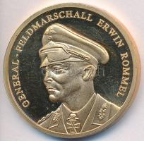 Németország 1992. "Erwin Rommel vezértábornagy" aranyozott fém emlékérem (30mm) T:PP karc Germany 1992. "General-Feldmarschall Erwin Rommel" gold plated metal commemorative coin (30mm) C:PP scratched