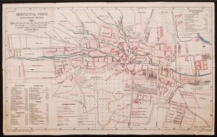 1921 Miskolc város téképe 56x31 cm