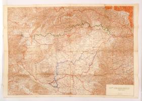 1920 A Magyar-Cseh ideiglenes határ térképe 100x70 cm