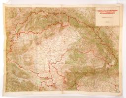 cca 1920 Csonka-Magyarország nagyméretű áttekintő térképe 120x80 cm