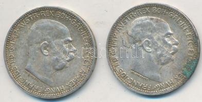 Ausztria 1915-1916. 1K Ag "Ferenc József" (2x) T:2,2-
Austria 1915-1916. 1 Corona Ag &quo...