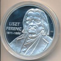Ifj. Szlávics László (1959-) DN "Nagy Magyarok / Liszt Ferenc" ezüstözött Cu emlékérem (40mm) T:PP
