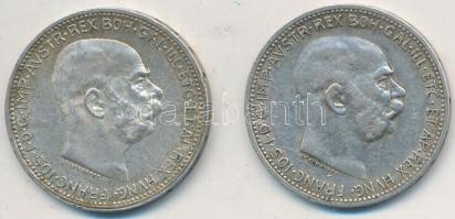 Ausztria 1913-1916. 1K Ag "Ferenc József" (2x) T:2,2-
Austria 1913-1916. 1 Corona Ag &quo...