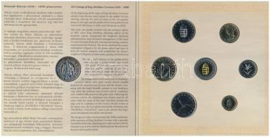 2008. 1Ft-100Ft 7klf db + Mátyás denár Ag fantáziaverete "Reneszánsz emlékév" dísztokos sz...