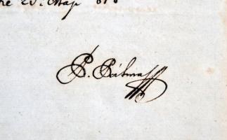 1818 Szoblahói Pálma Pál (1789-1866) bölcseleti doktor, esperes-plébános kézzel írt levele Maklárról