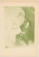 Henri de Toulouse-Lautrec (1864-1901): Sarah Bernhardt színpadon, heliogravűr, papír, jelzett a heliogravűrön, 18×13,5 cm