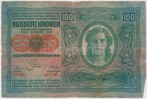 1902. 1000K hátlap rajz (2x) + 1912. 100K mindháromnál mindkét oldal német és "Deutschösterreic...