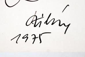 1975 Szilvássy Nándor (1927): Mese, képregény. Tus, jelzett. 50x17 cm