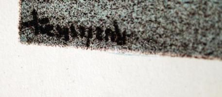 Ruzicskay György (1896-1993): Algrafia, papír, jelzett az algrafián, 24,5×32 cm