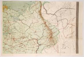 1919 Magyarország ethnográfiai térképe. Nagyméretű térkép Teleki Pál alapján. 88x70 cm