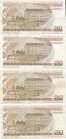 Ausztria 1986. 20Sch (4x) T:III
Austria 1986. 20 Schilling (4x) C:F