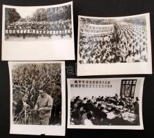 4 db nagyméretű fotó a népi Kínáról, különböző méretben