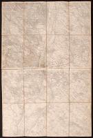 cca 1910 2 db vászon Budapest térkép 52x40 cm