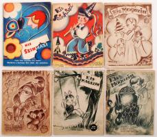 1938-1940 6 db mini újság: Kis Magazin(4 db)-sicc úrfi képregénnyel, Kis Színházi(2 db), a Színházi Élet gyermekmelléklete