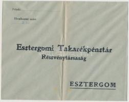 Esztergom 1930. "Esztergomi Takarékpénztár Rt. - Váltó-kölcsön" Tájékoztató könyve, részbe...