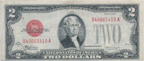 Amerikai Egyesült Államok 1928F 2$ vörös pecséttel T:restaurált USA 1928F 2 Dollars with red seal C:restored